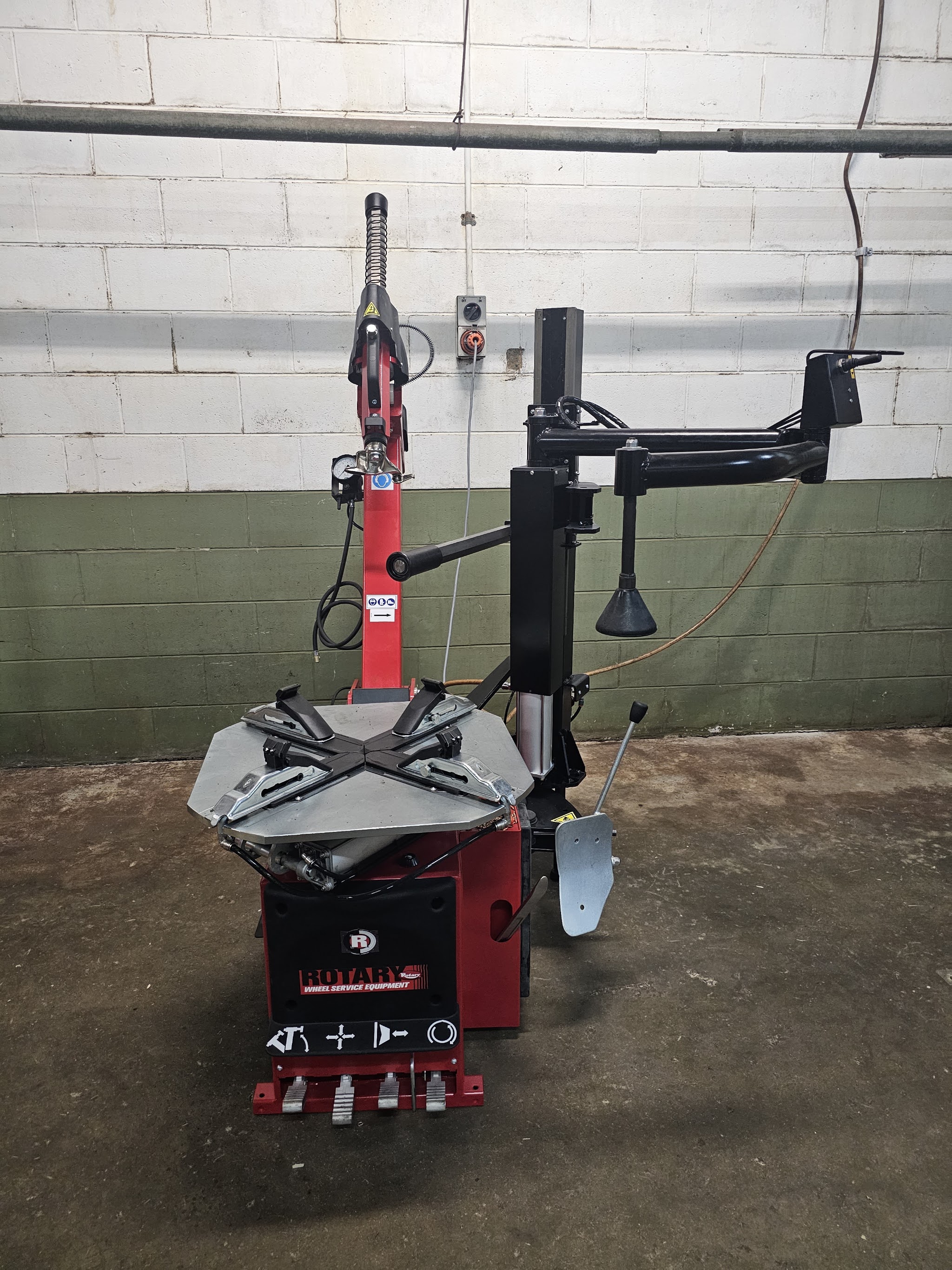 Rotary wheel service equipment tyre changer at Innisfail Motors Group